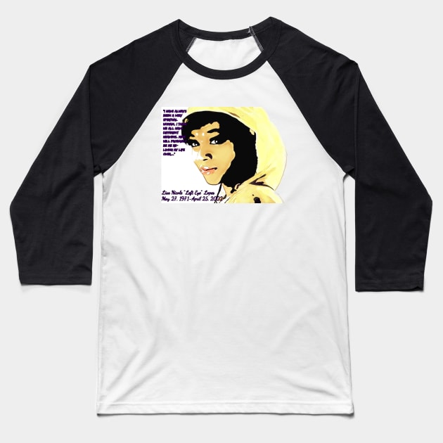 REMEMBER THE MUSIC: Lisa "Left Eye" Lopes Baseball T-Shirt by Melodeelicious